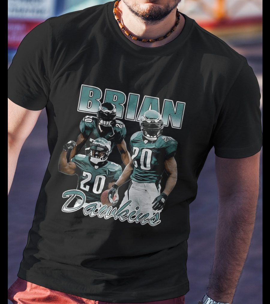 Brian Dawkins Philadelphia Eagles Number 20 Player Iconic Football Legend T-Shirt