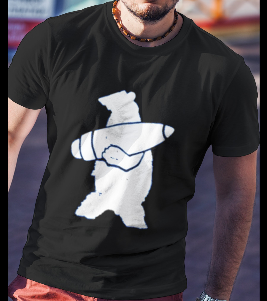 California Republic Bear Holding Bullet Munitions Military Tactical Morale T-Shirt