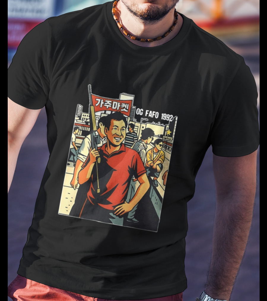 LA Riots 1992 Roof Korean Veterans Og Fafo T-Shirt