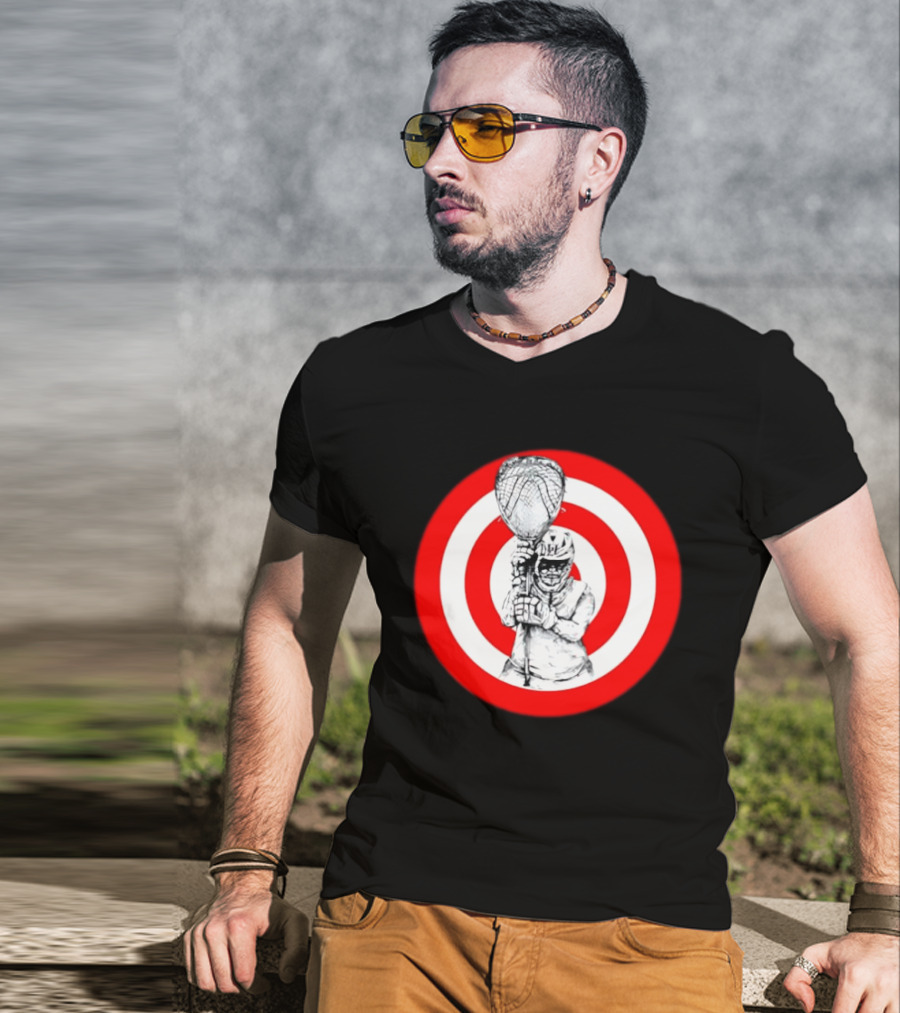 Lacrosse Player Bullseye Target Sport Athlete Competition Training Practice Goalkeeper T-Shirt