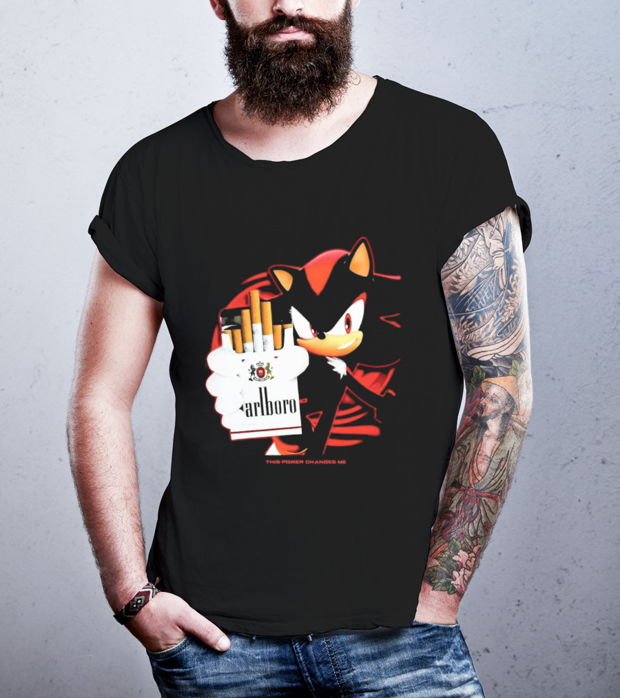 Shadow The Hedgehog Marlboro Cigarettes This Power Changes Me T-Shirt