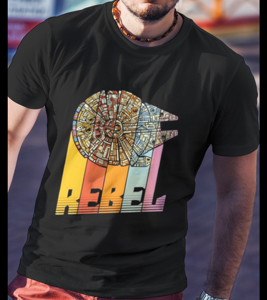 Millennium Falcon REBEL Star Wars Spaceship Movie T-Shirt