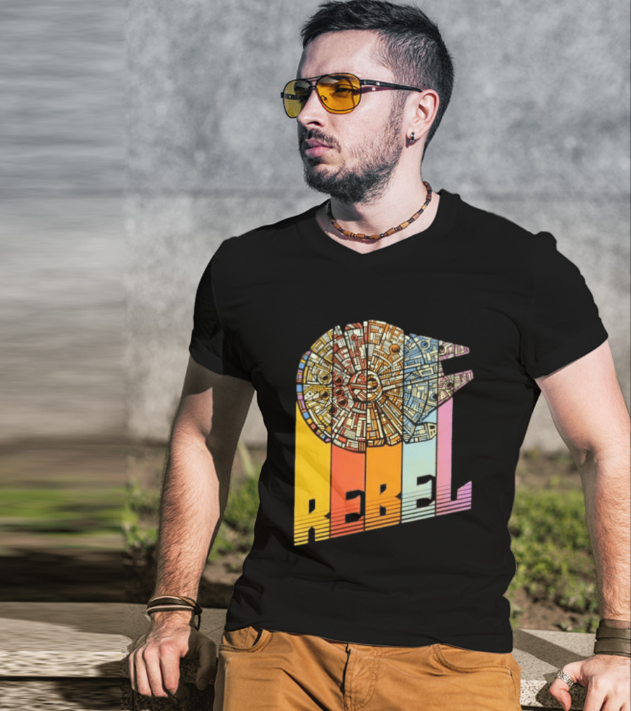 Millennium Falcon REBEL Star Wars Spaceship Movie T-Shirt
