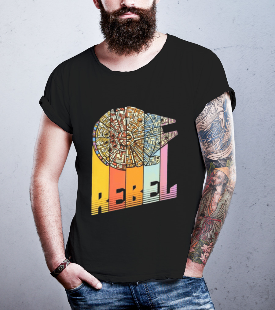 Millennium Falcon REBEL Star Wars Spaceship Movie T-Shirt