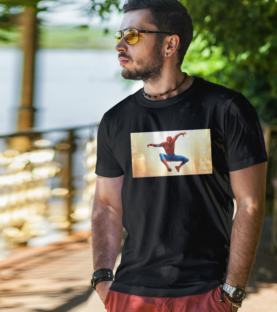 Spider Man Brand New Day July 2026 Jumping Action Pose Classic Suit T-Shirt