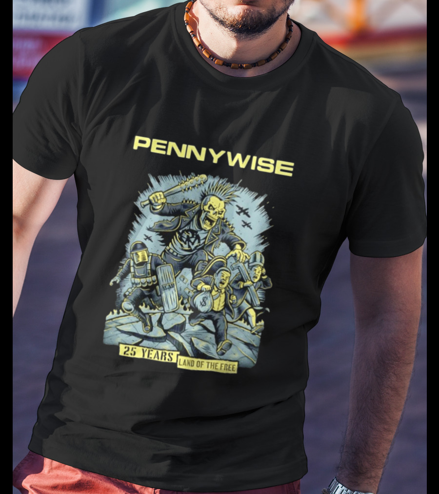 Pennywise 25 Years Land Of The Free Punk Rock Anniversary T-Shirt