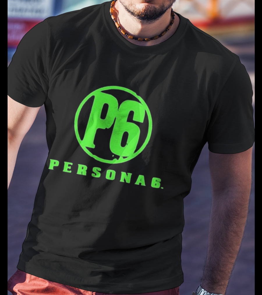 Persona 6 P6 Green Logo Commemorative T-Shirt