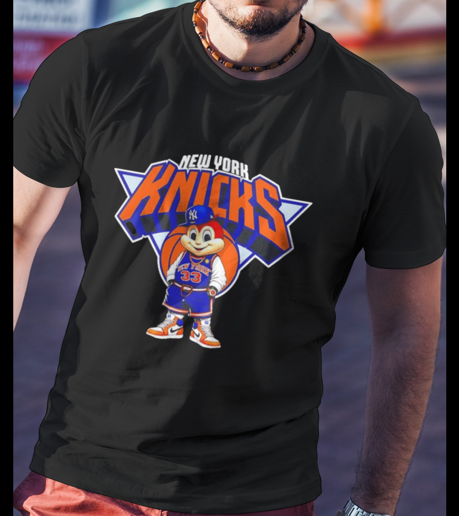 Project Barkada Jollibee New York Knicks 33 Basketball Collaboration T-Shirt