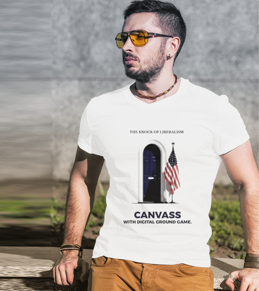 S With Flag And Doorway Digital Ground Game T-Shirt