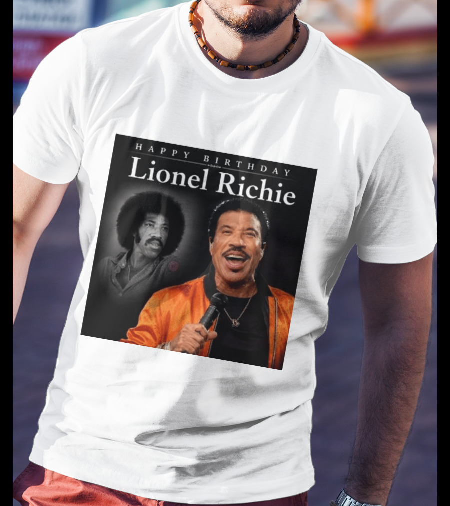 Happy Birthday Lionel Richie Vintage And Modern Singing Celebration T-Shirt