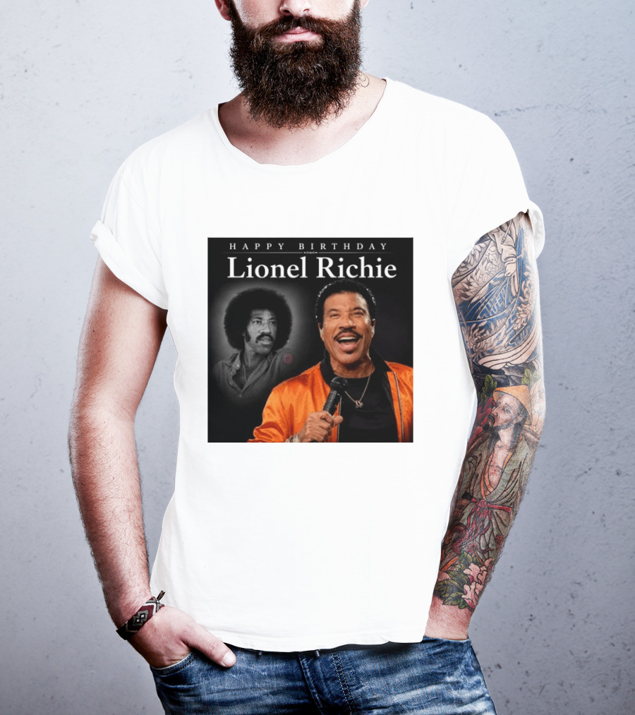 Happy Birthday Lionel Richie Vintage And Modern Singing Celebration T-Shirt
