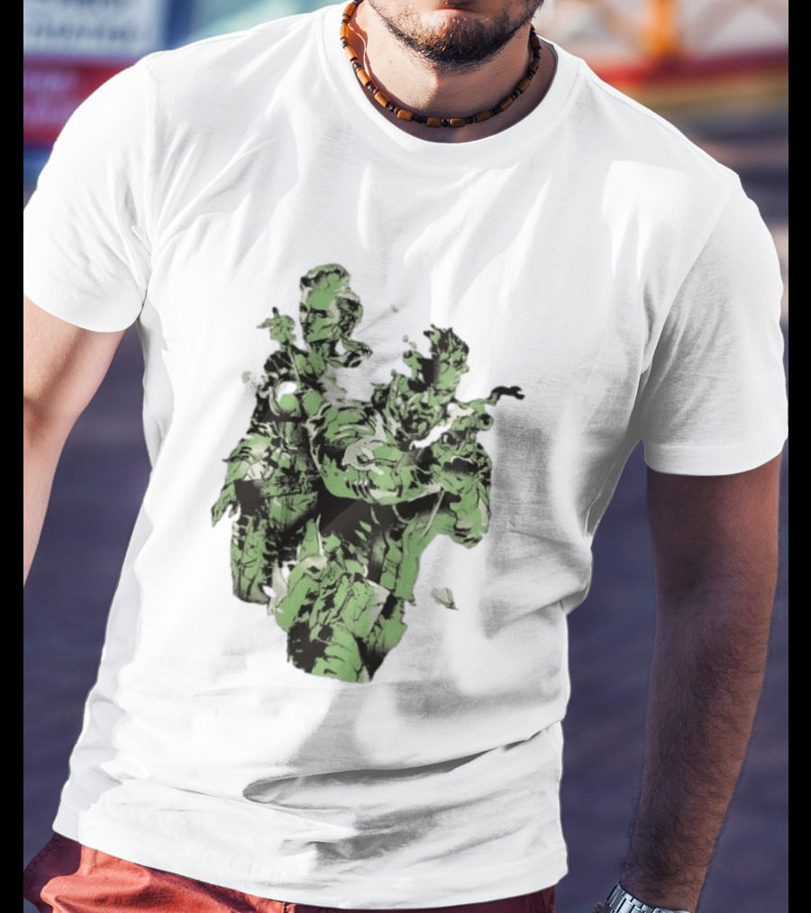 Naked Snake And The Boss Metal Solid 3 Snake Eater Iconic Duo Camouflage T-Shirt