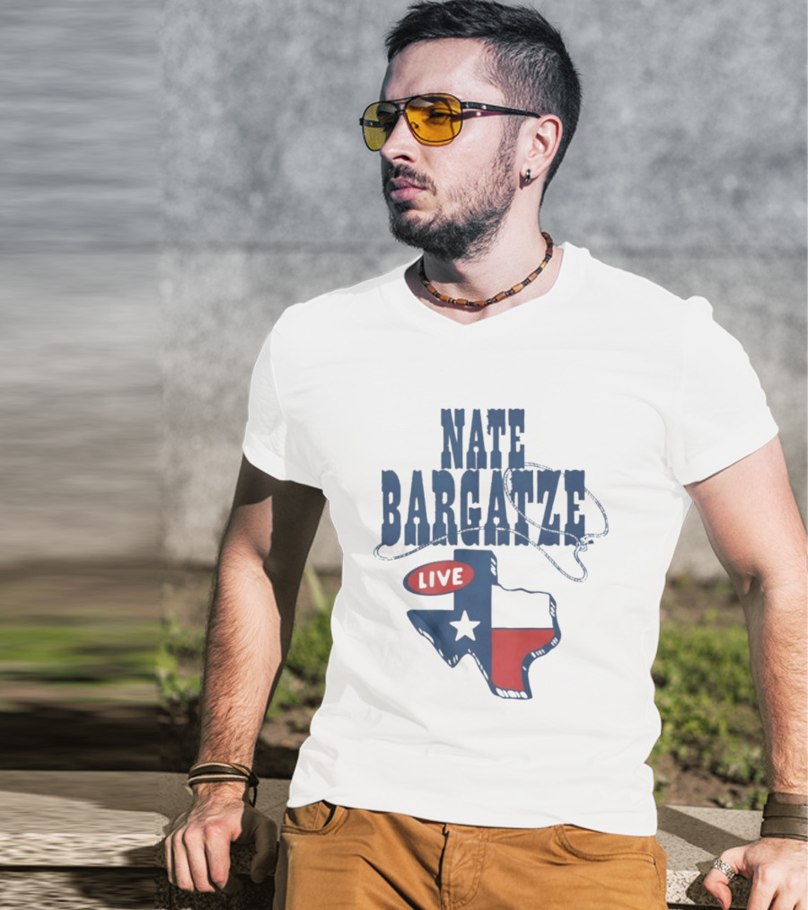 Nate Bargatze Texas Live Comedy Tour Red Blue State Star T-Shirt
