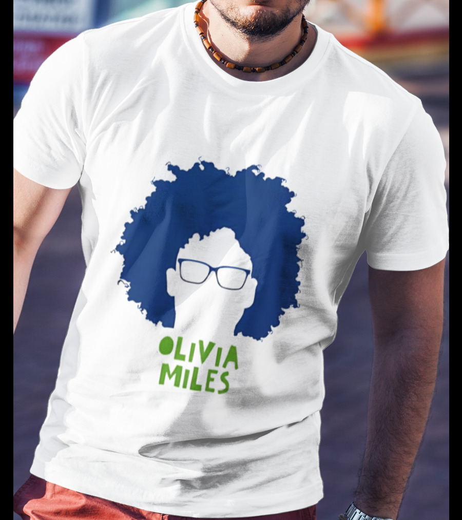 Olivia Miles Minnesota Lynx Fan Tribute Blue Afro Glasses T-Shirt