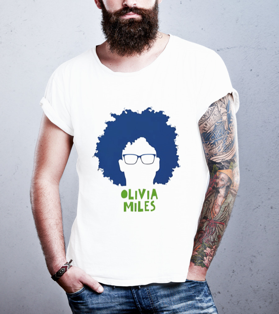 Olivia Miles Minnesota Lynx Fan Tribute Blue Afro Glasses T-Shirt