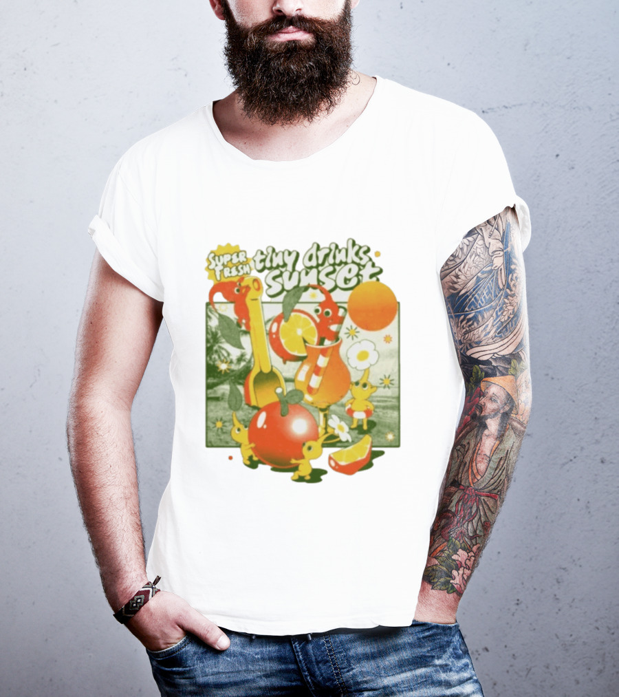 Super Fresh Tiny Drinks Sunset Pikmin Juicy Fruits Adventure T-Shirt