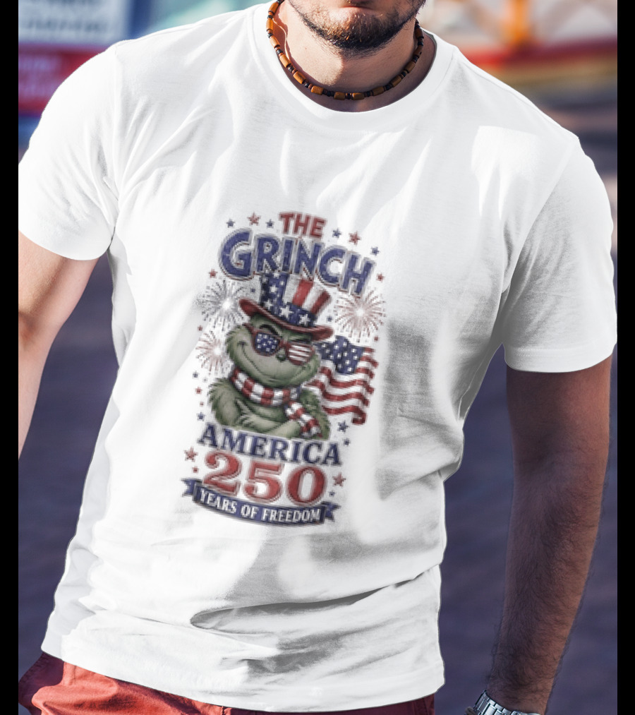 The Grinch America Celebrating 250 Years Of Freedom With Patriotic T-Shirt