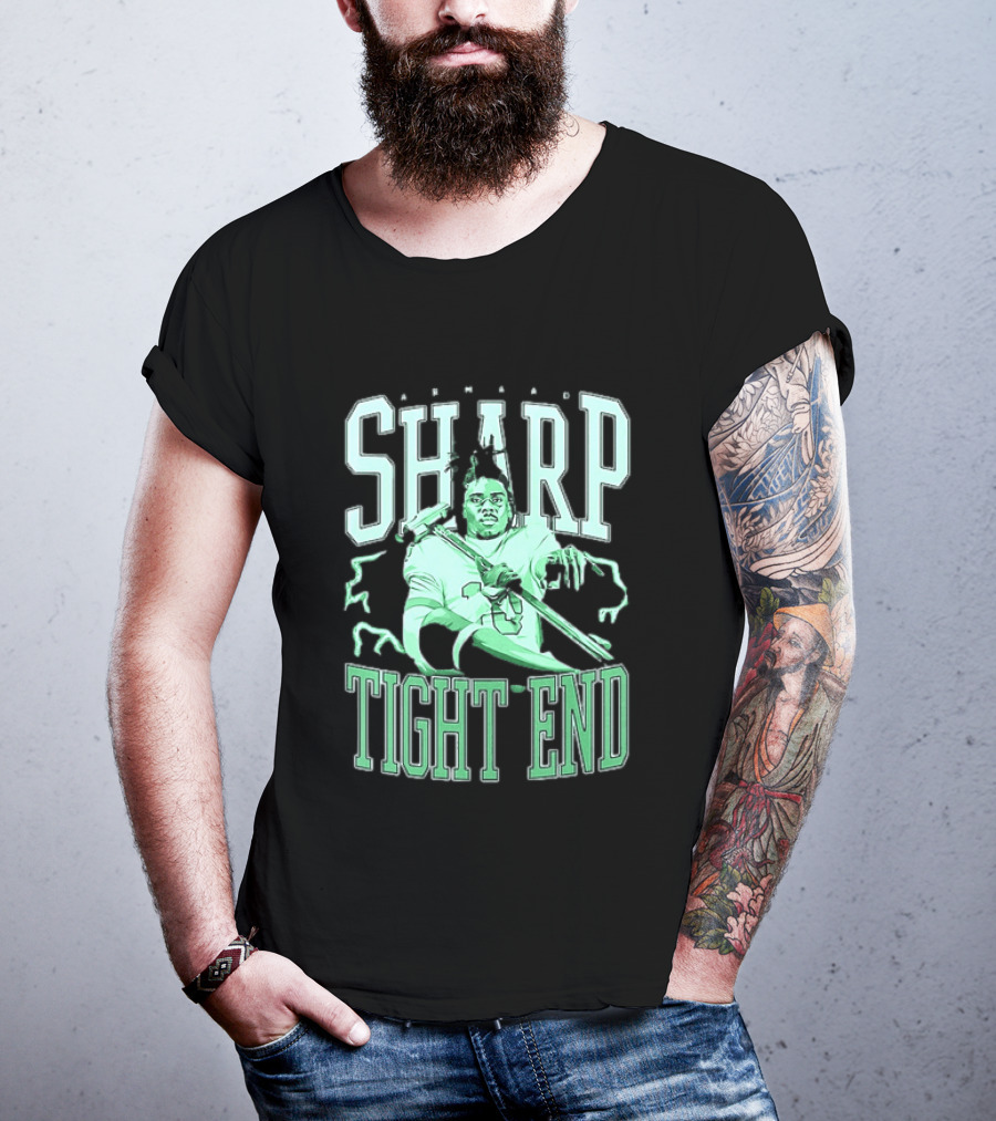 Armaad Sharp Football Player Graphic With Hammer And Electric Aura T-Shirt