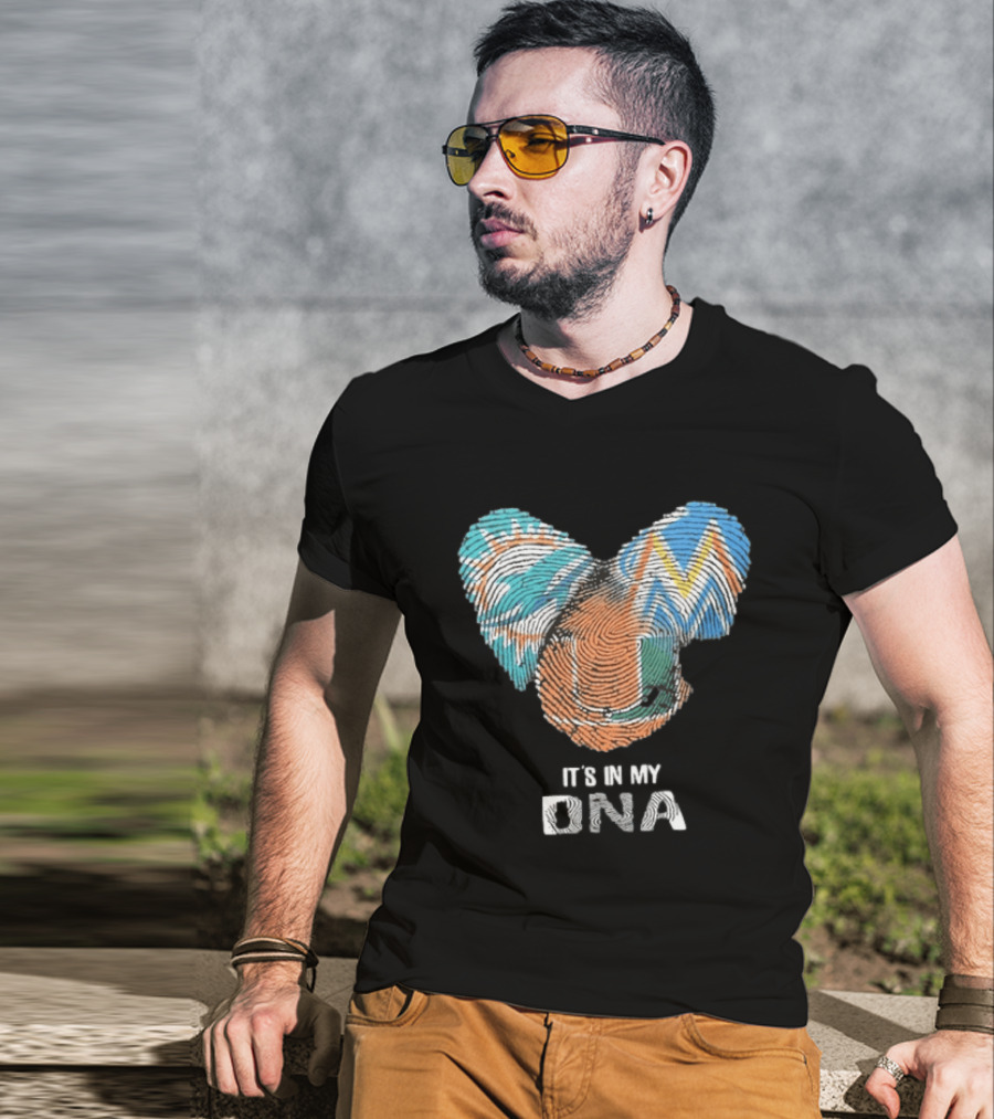 Dolphins Marlins Hurricanes It's In My DNA Fingerprint T-Shirt