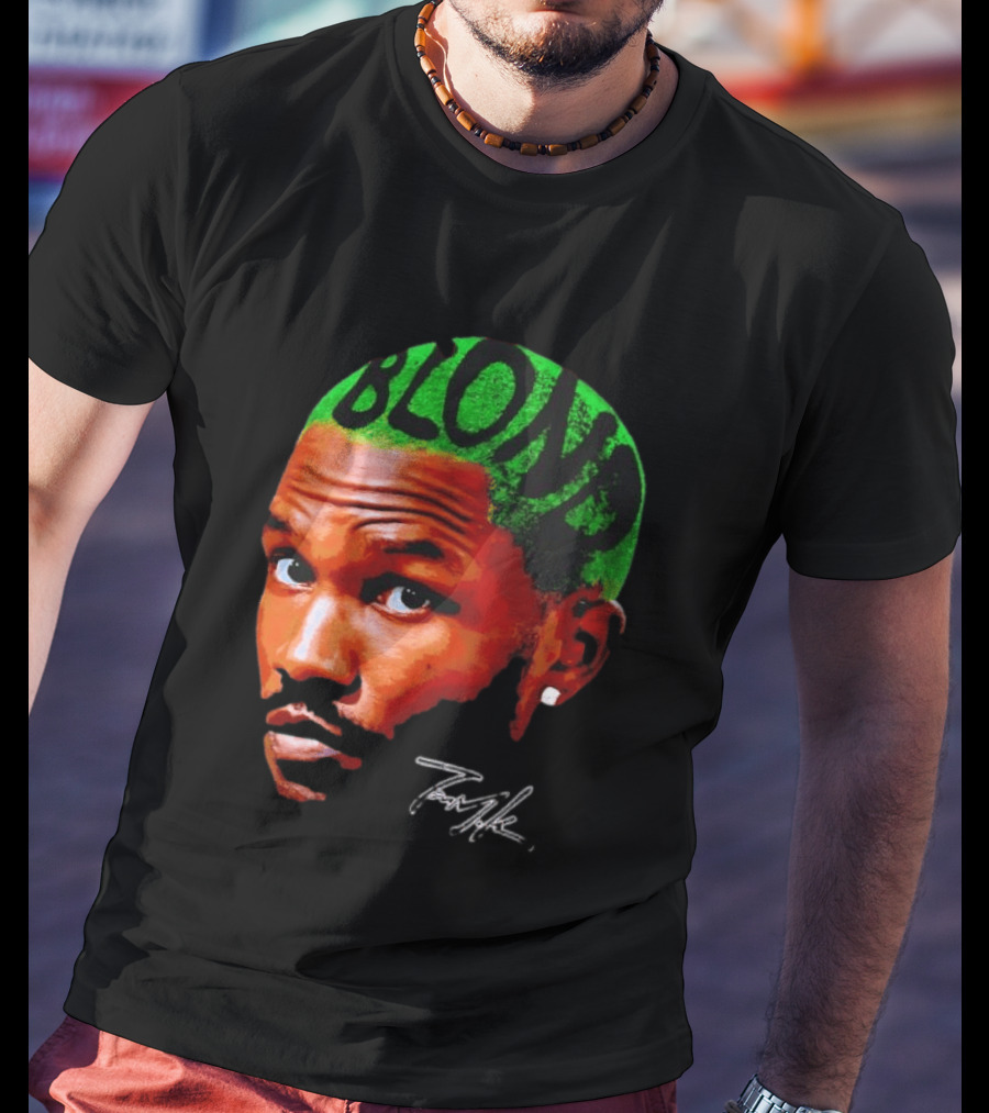 Frank Ocean Blond Album Cover Green Hair R&B Music T-Shirt