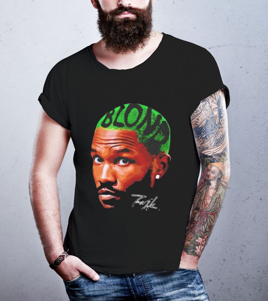 Frank Ocean Blond Album Cover Green Hair R&B Music T-Shirt