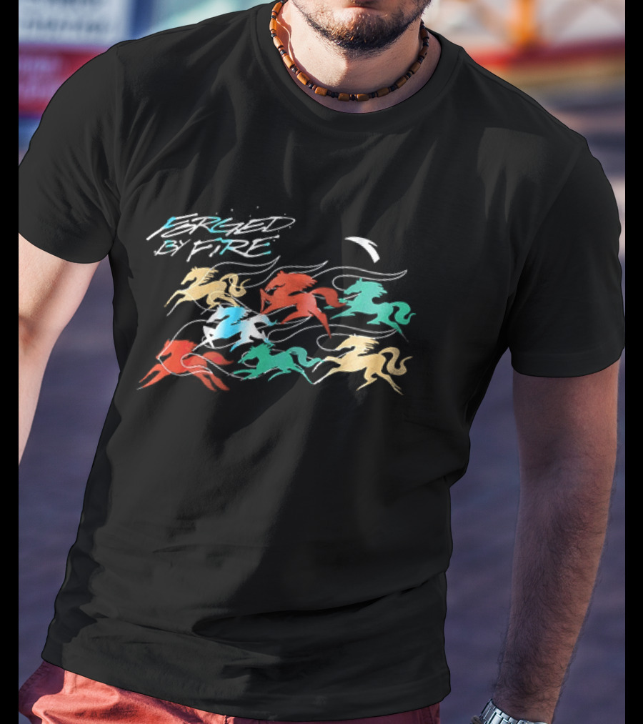 Kyrie Irving Forged By Fire Multicolored Horses T-Shirt
