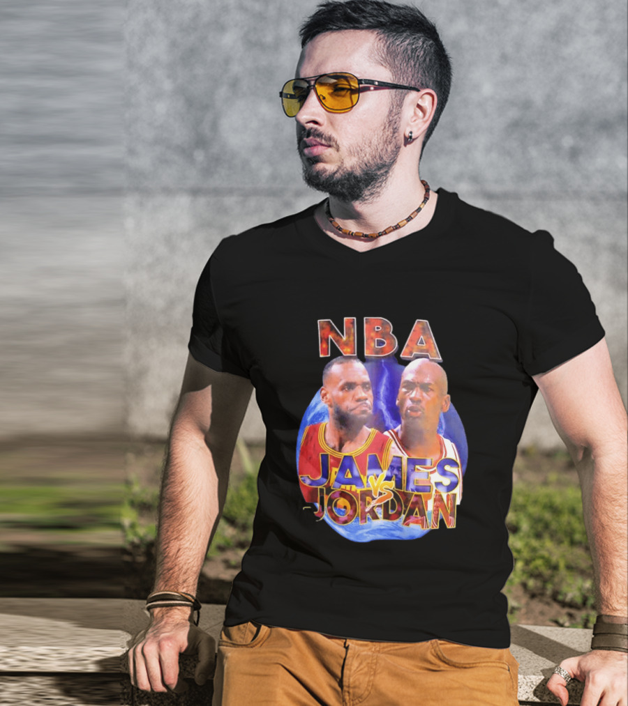 NBA LeBron James Vs Michael Jordan Cleveland Cavaliers Chicago Bulls T-Shirt