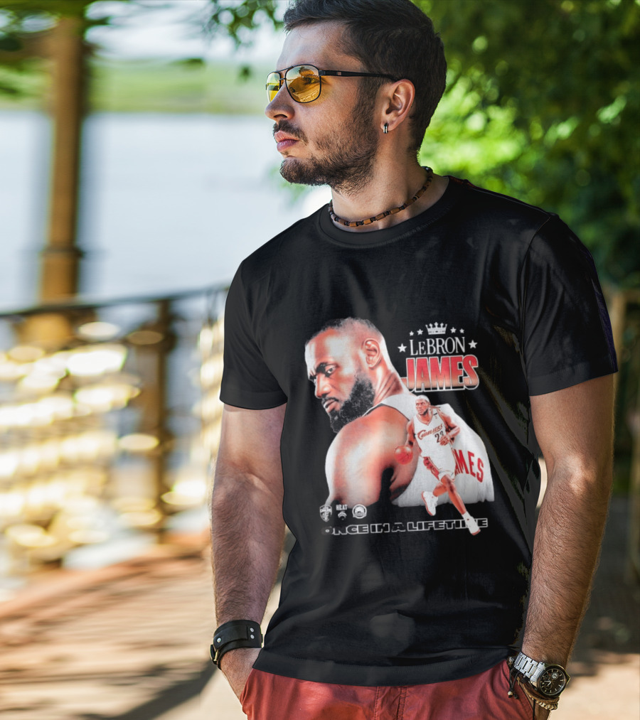 LeBron James Cleveland Cavaliers Once In A Lifetime NBA Heat Championships T-Shirt