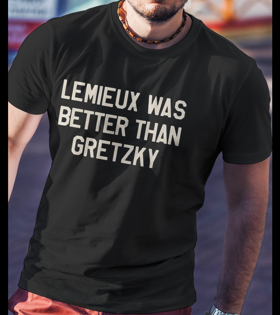 Lemieux Was Better Than Gretzky Hockey Debate Iconic Comparison T-Shirt