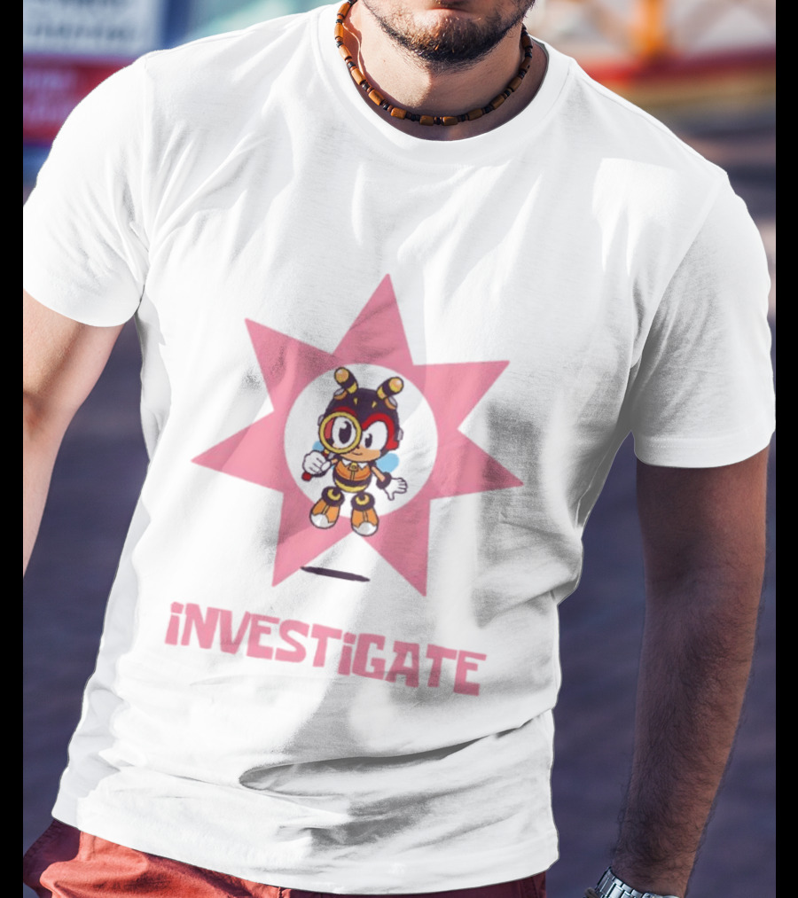 INVESTiGATE Charmy Bee Star Emblem Detective T-Shirt