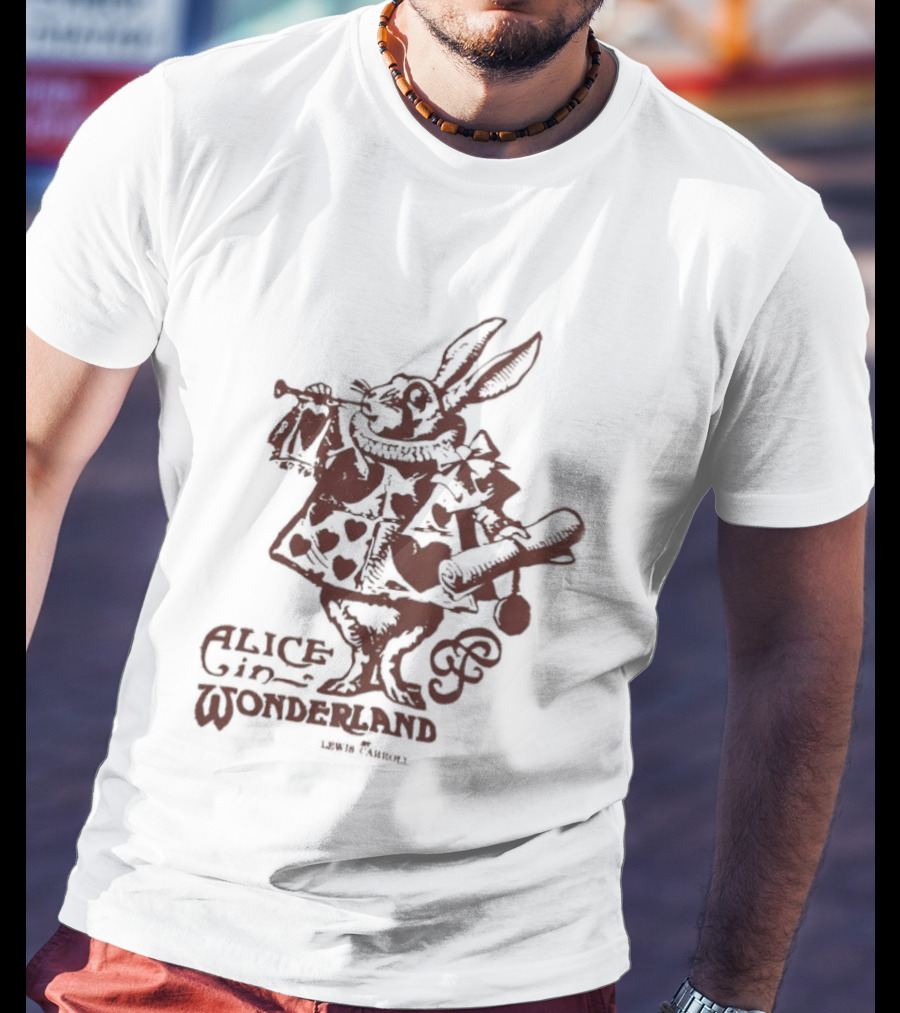 White Rabbit Alice In Wonderland Lewis Carroll T-Shirt