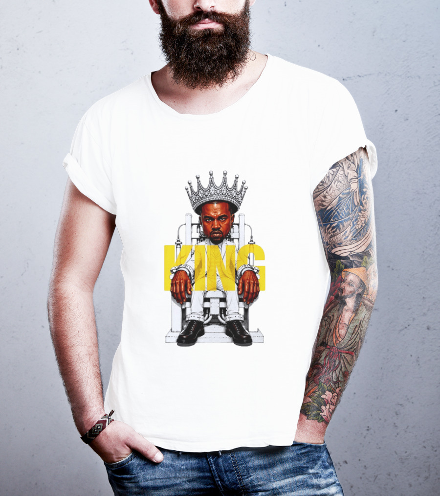 Kanye West King Chair Illustration With Crown T-Shirt