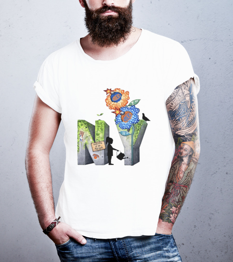 New York Knicks Welcome To The Garden 75th Anniversary 33 Seventh Avenue T-Shirt