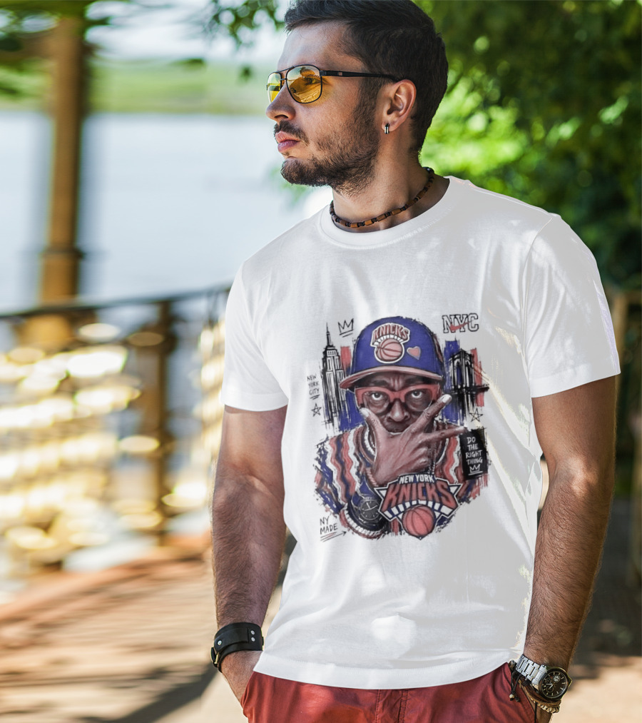 Spike Lee New York Knicks Do The Right Thing Madison Square Garden NYC Basketball T-Shirt