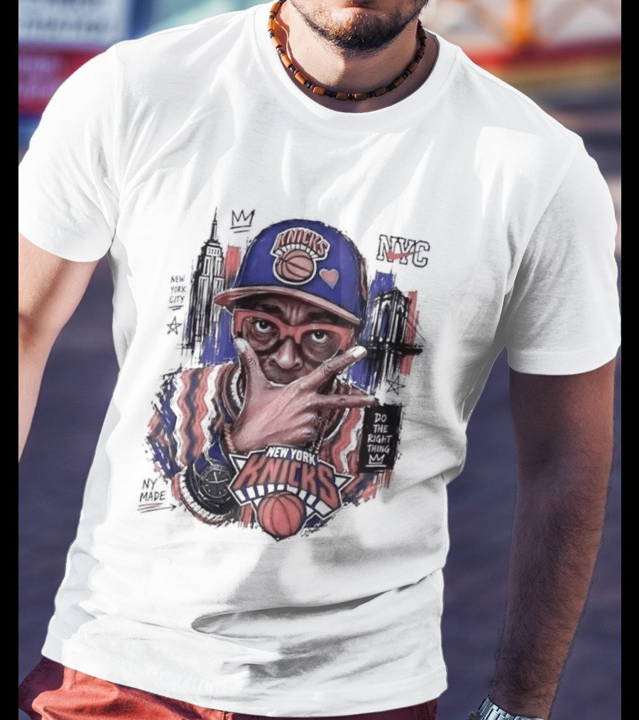 Spike Lee New York Knicks Do The Right Thing Madison Square Garden NYC Basketball T-Shirt