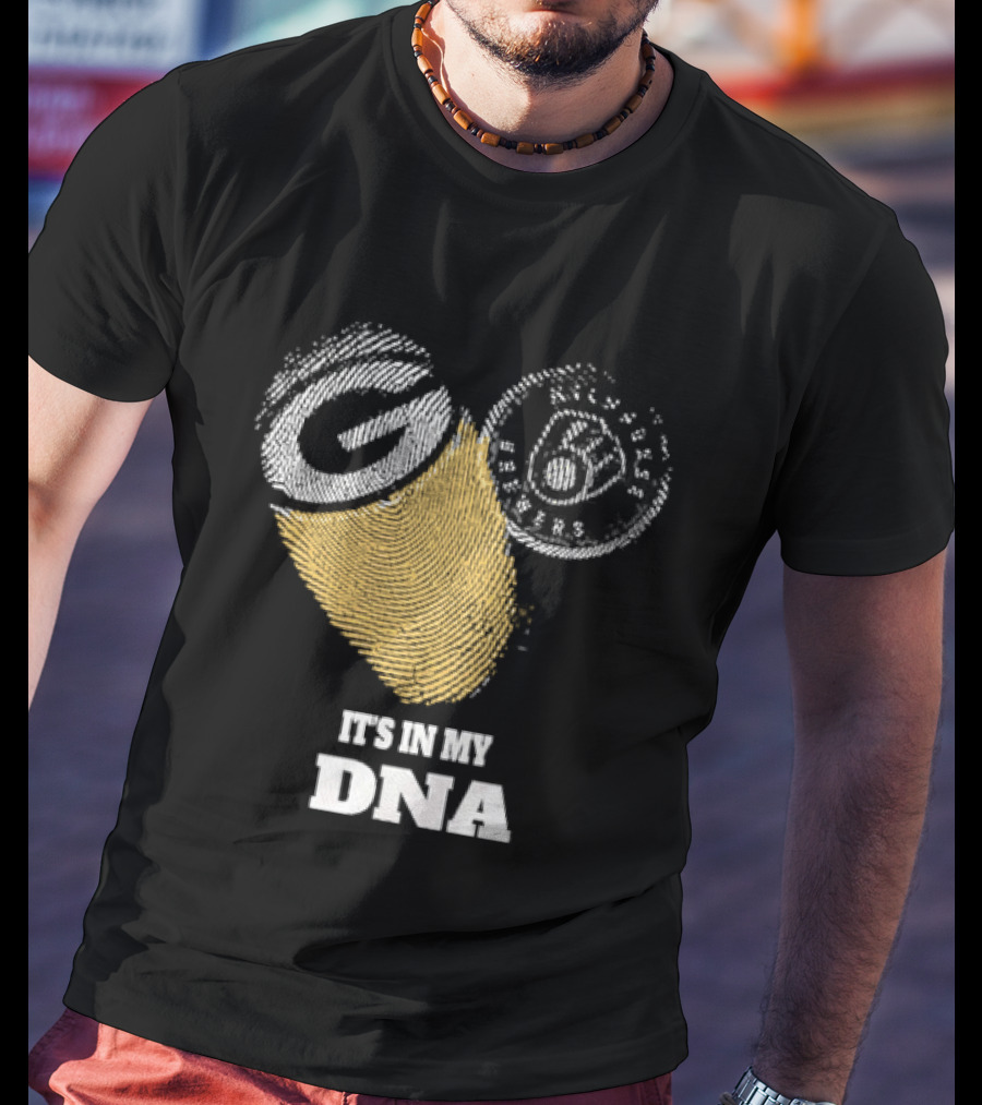 Packers Brewers It's In My DNA Football Baseball Fan Pride T-Shirt