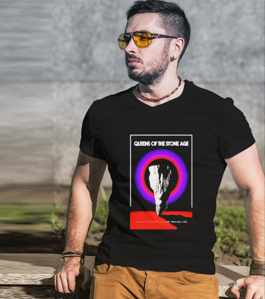 Queens Of The Stone Age 02 August 2025 Tallinn EE LHF Studio 47 Vintage Circle T-Shirt