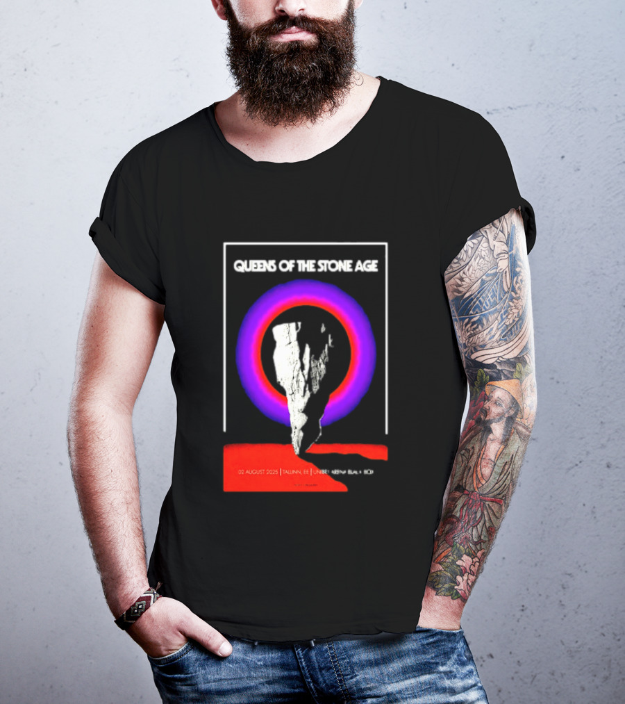 Queens Of The Stone Age 02 August 2025 Tallinn EE LHF Studio 47 Vintage Circle T-Shirt