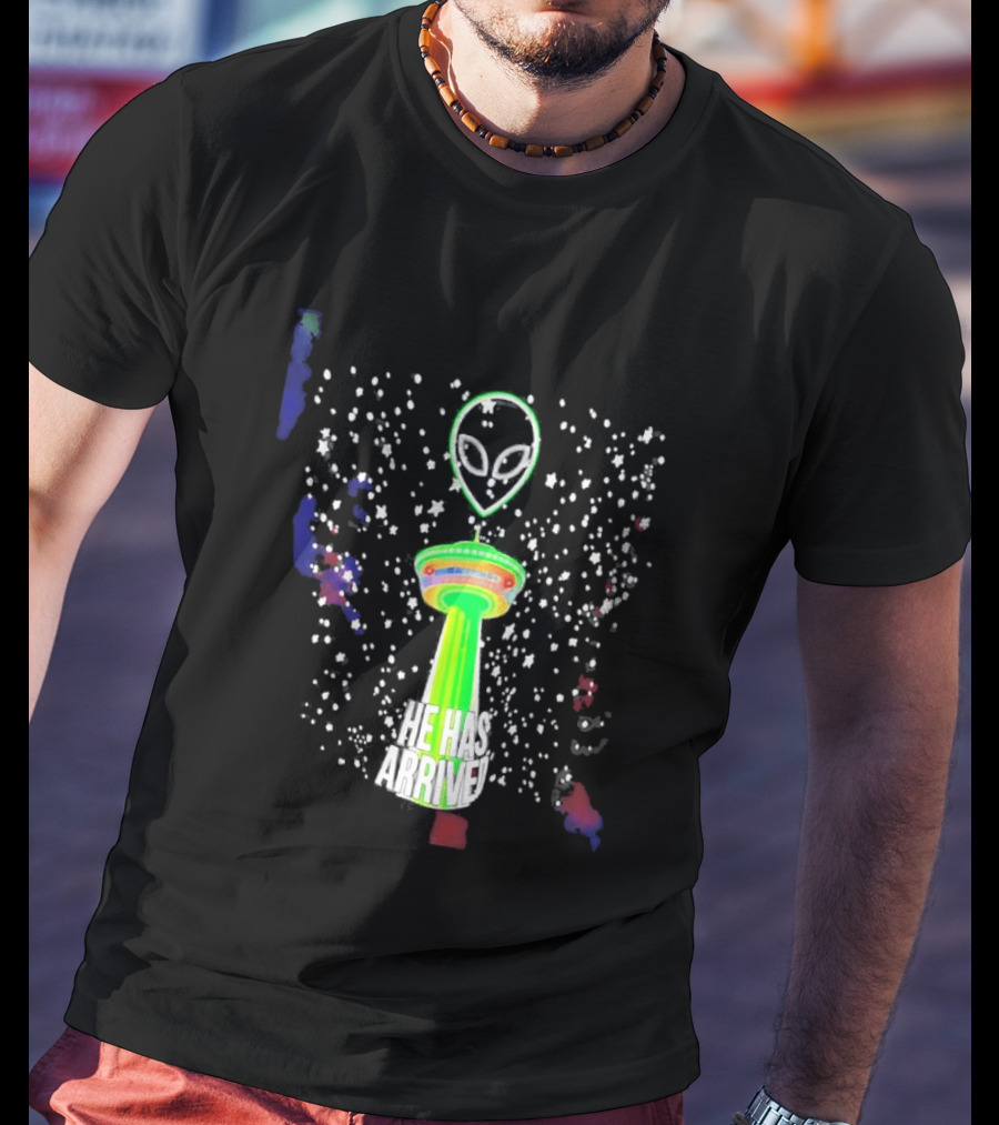 Wemby Spurs Alien He Has Arrived San Antonio Tower NBA Spurs T-Shirt