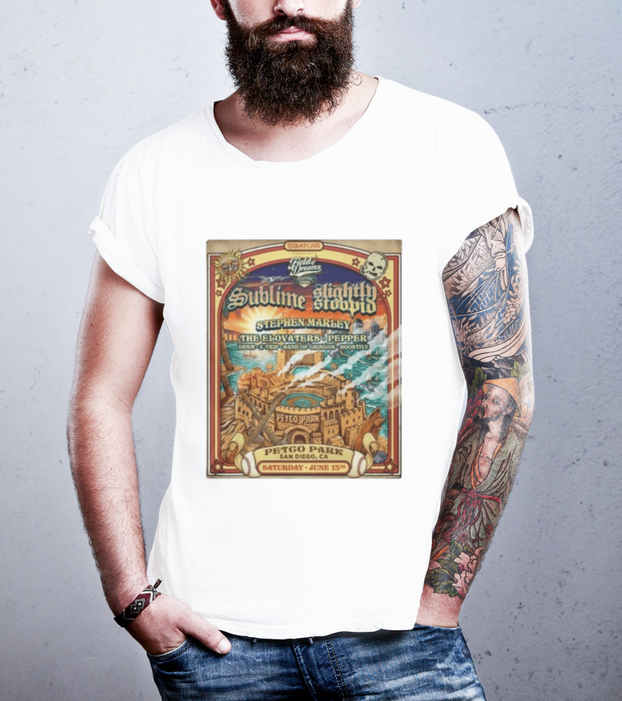 Sublime Slightly Stoopid Stephen Marley At Field Of Dreams Festival Petco Park Saturday June 13Th 2026 T-Shirt