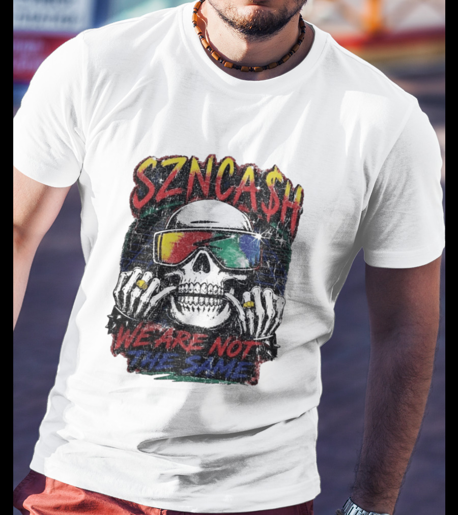 SZNCA$H We Are Not The Same Skull With Sunglasses T-Shirt