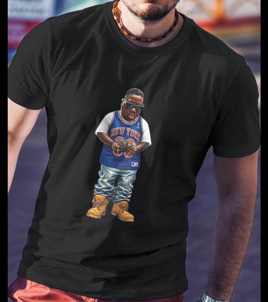 Biggie Notorious B.I.G. New York Knicks NBA Basketball Fashion T-Shirt