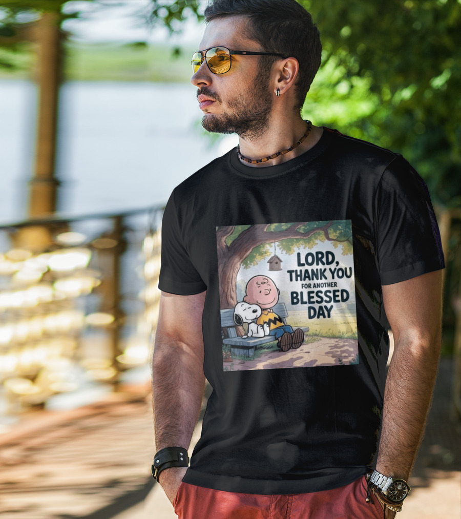 Charlie Brown Snoopy Lord Thank You For Another Blessed Day T-Shirt