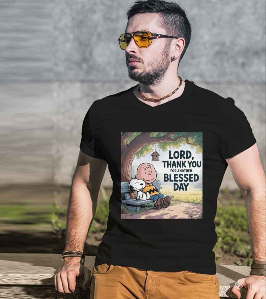 Charlie Brown Snoopy Lord Thank You For Another Blessed Day T-Shirt