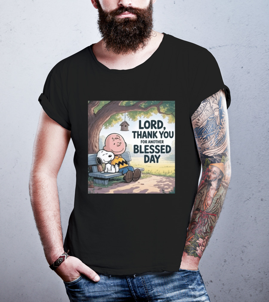 Charlie Brown Snoopy Lord Thank You For Another Blessed Day T-Shirt
