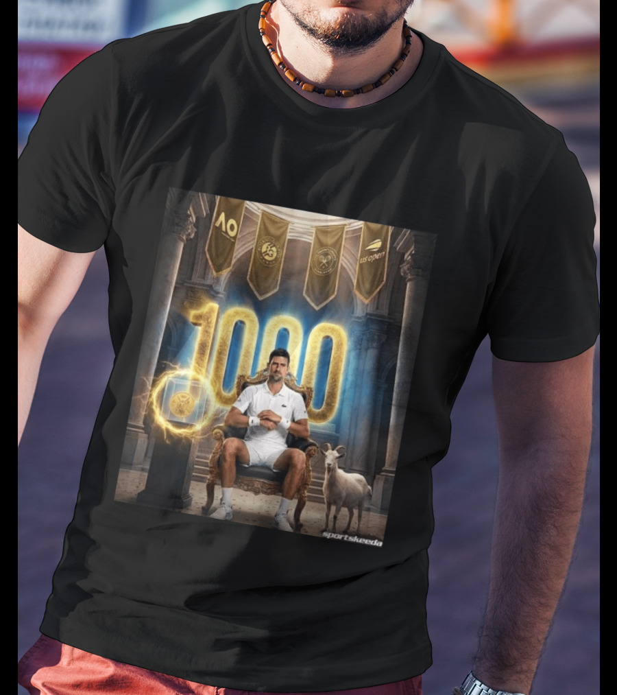 Novak Djokovic 1000 Weeks ATP Top 20 Tennis Player T-Shirt