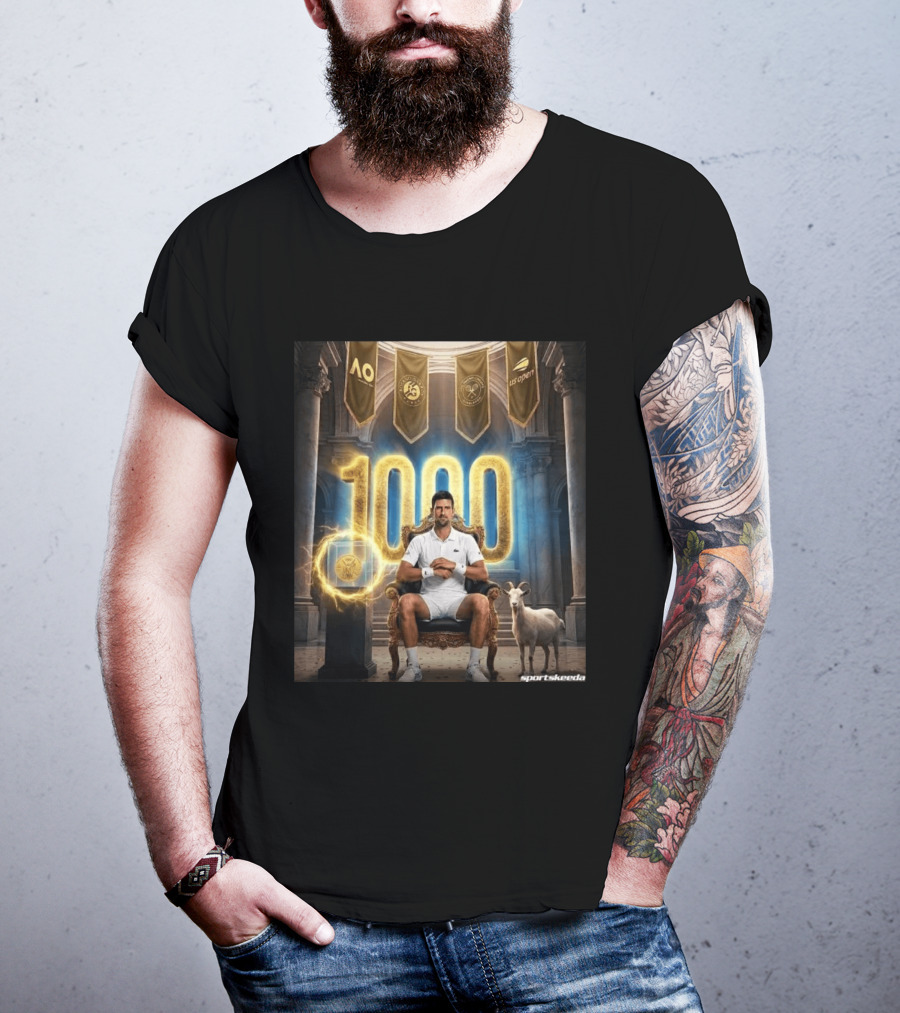 Novak Djokovic 1000 Weeks ATP Top 20 Tennis Player T-Shirt