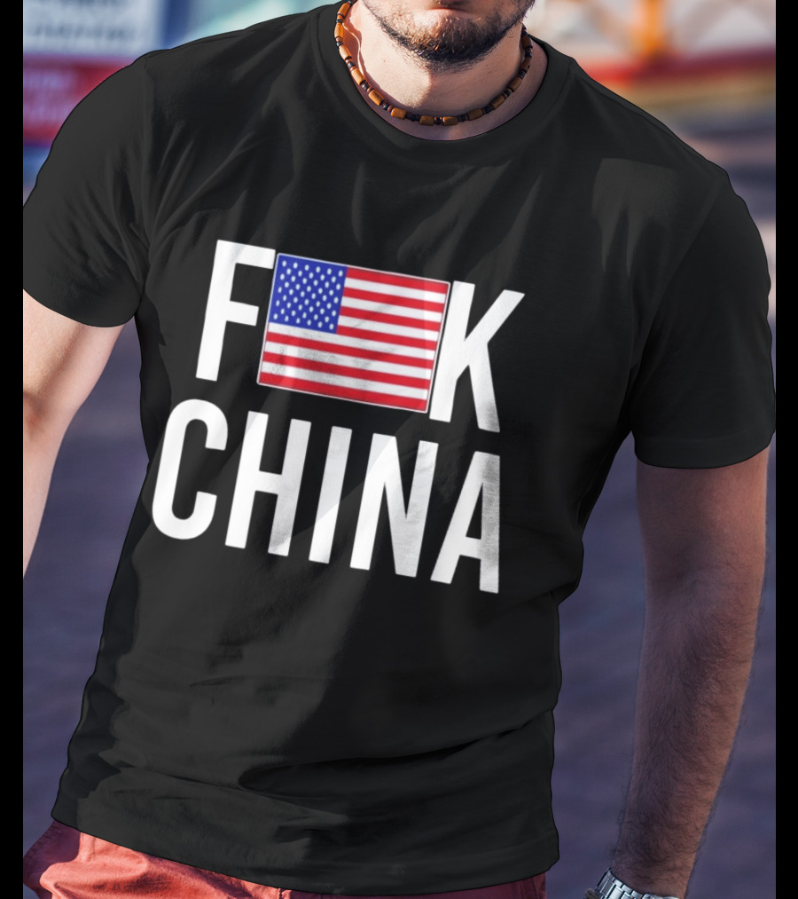 Fuck China USA Flag T-Shirt