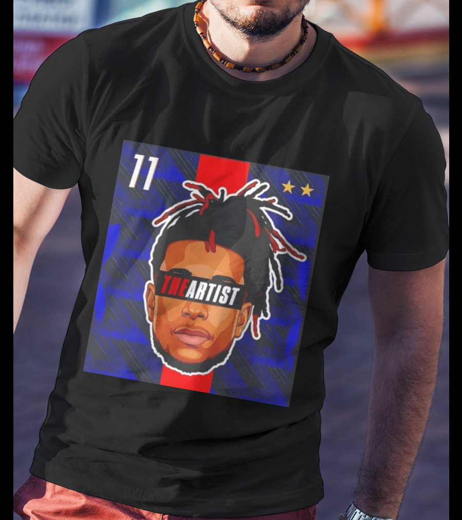 Michael Olise France National Football Team The Artist Big Head 11 Stars T-Shirt