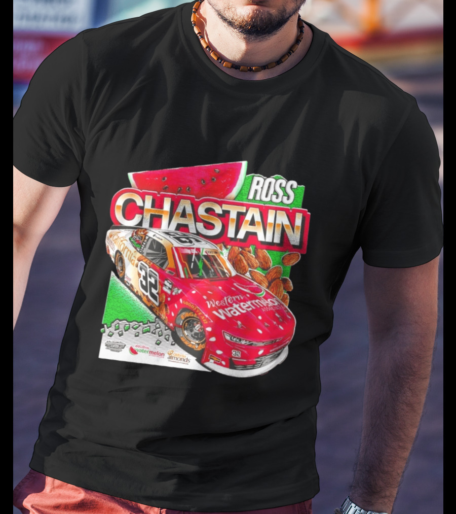Ross Chastain 32 Western Watermelon California Almonds NASCAR Racing Car T-Shirt